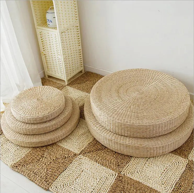 Rush Grass Meditation Cushion and Yoga Mat