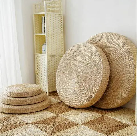 Rush Grass Meditation Cushion and Yoga Mat