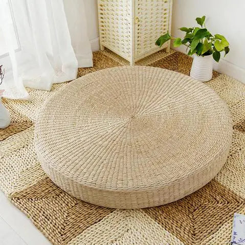 Rush Grass Meditation Cushion and Yoga Mat