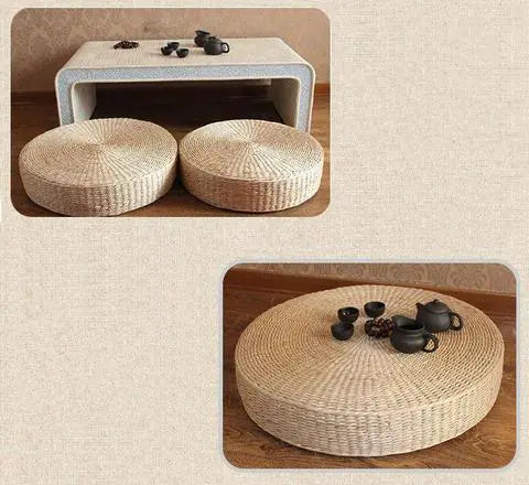 Rush Grass Meditation Cushion and Yoga Mat