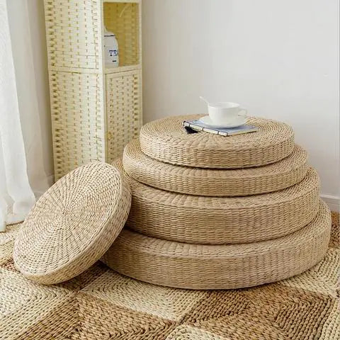 Rush Grass Meditation Cushion and Yoga Mat